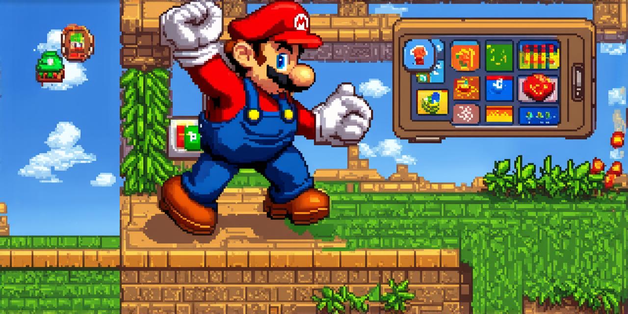 How to install the Super Mario game on a mobile device?